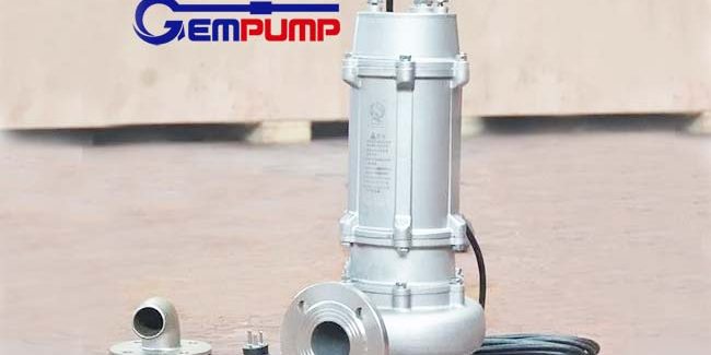 China Gempump Submersible Pump Manufacturer Supplier Exporter Non-Clog High Pressure Electric Stainless Steel Centrifugal Submersible Sewage Water Pump