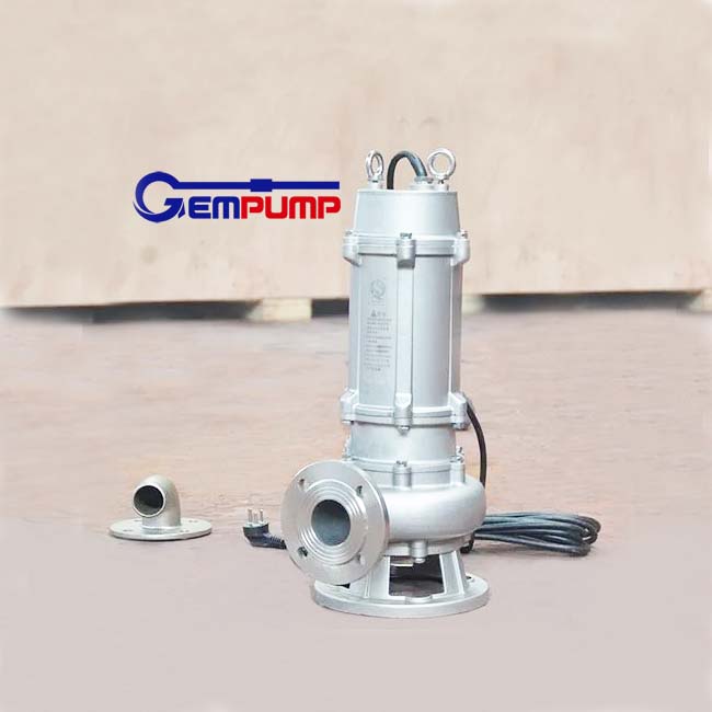 Non-Clog High Pressure Electric Stainless Steel Centrifugal Submersible Sewage Water Pump